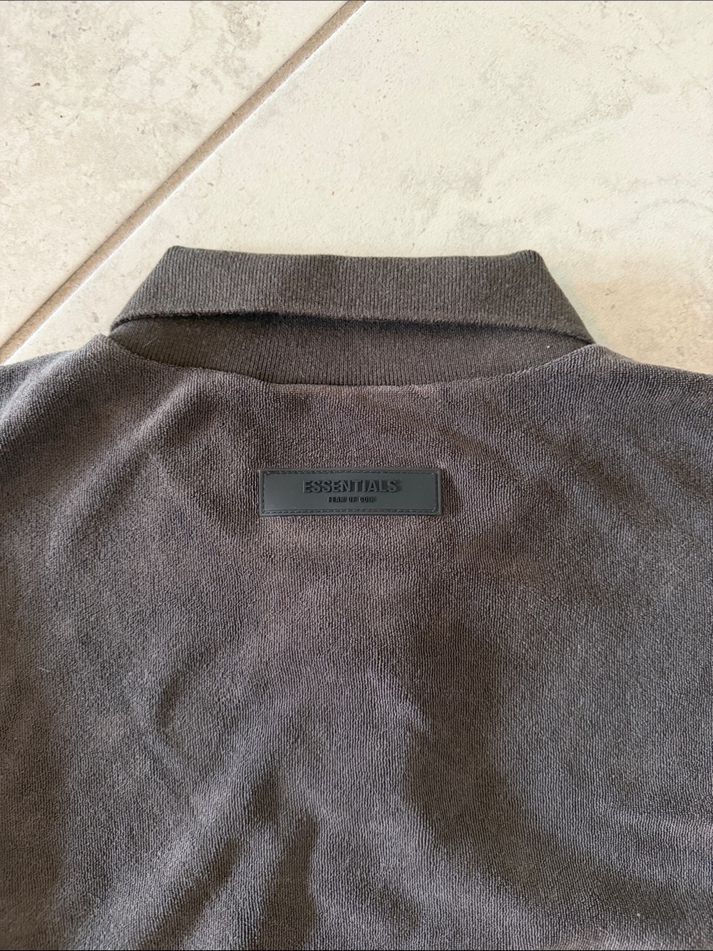 Fear of God Charcoal Short-Sleeve Polo - Picture 4 of 4